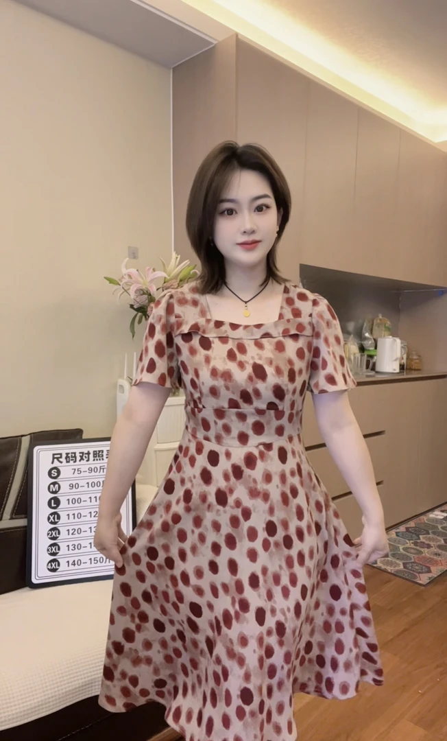 【豆沙玫瑰】小清新度假风修身显瘦小个子连衣裙