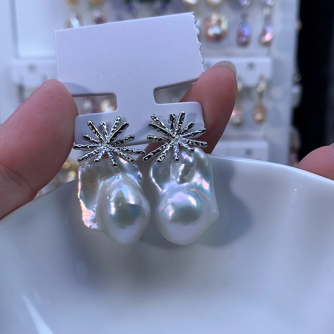 合金淡水珍珠耳饰特价4026