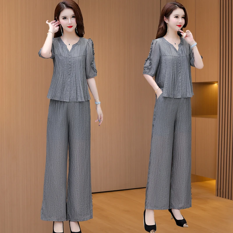 拉夏贝尔套装2025新款女夏装时尚减龄贵夫人阔太太洋气高贵两件套