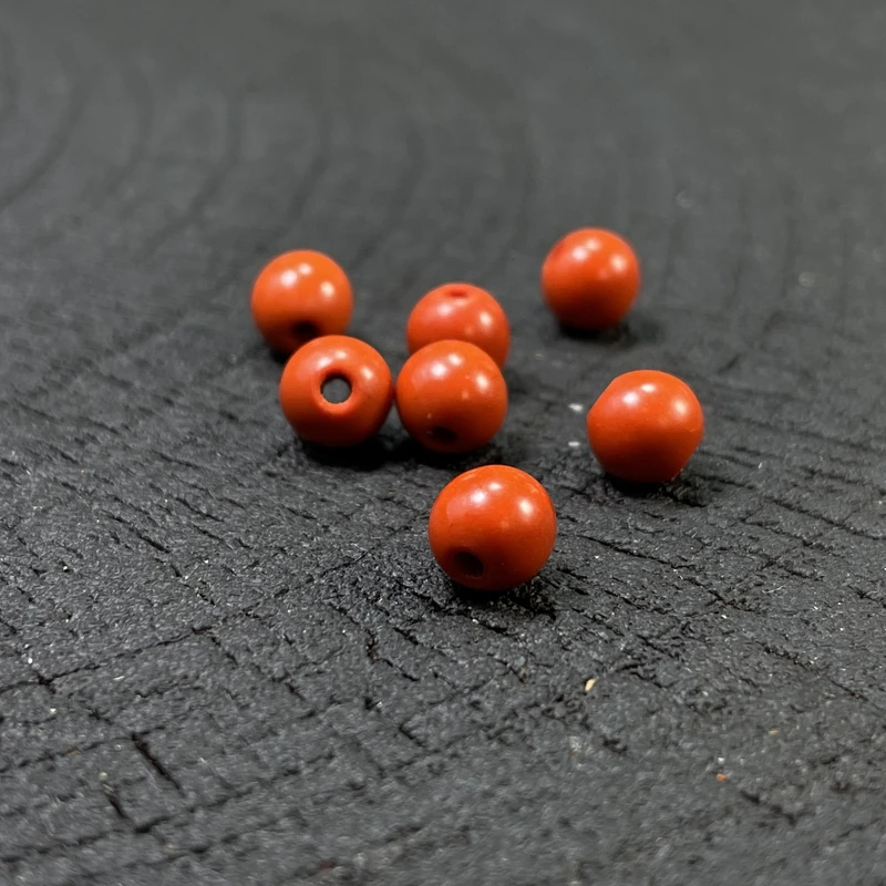 文玩配饰0906红圆珠6毫米弟子珠隔珠散珠文玩配珠