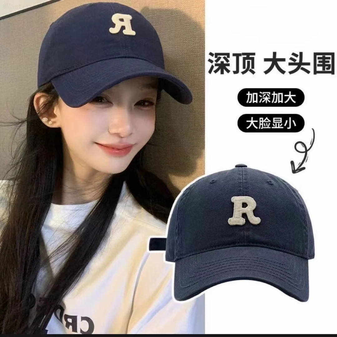 加深顶棒球帽子宽帽檐大头围薄款透气显脸小高品质男款女款鸭舌帽
