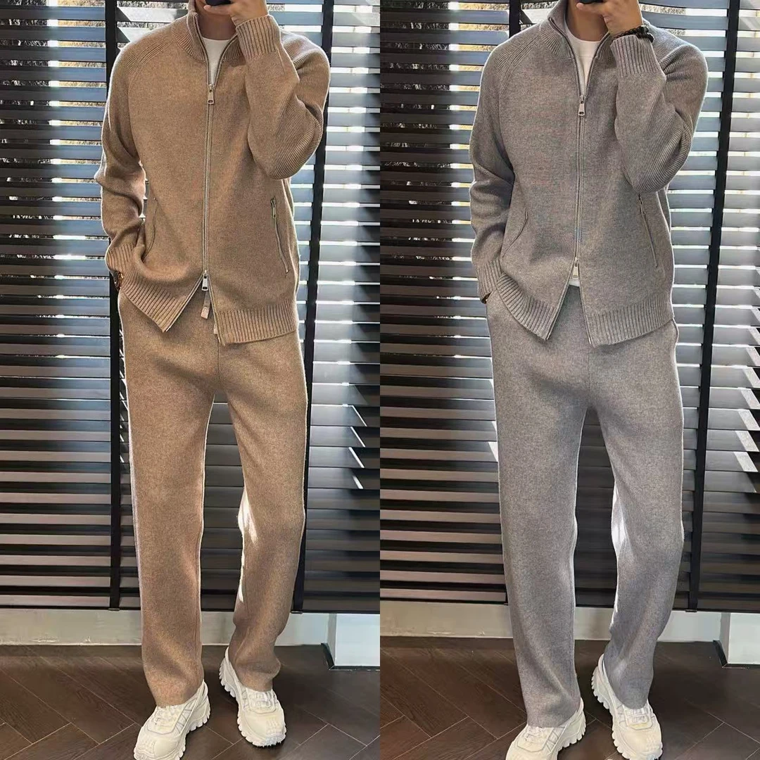 東•Dongzi 老钱风格山羊绒羊毛立领绅士两件套 89020+89017