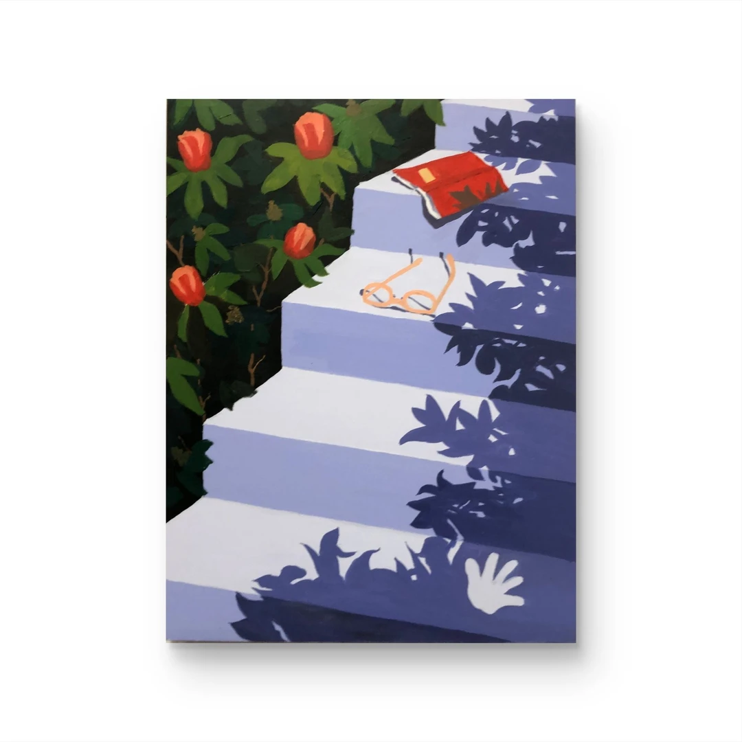 【图书馆午后】手绘挂画 “60*80” No.1496 客厅玄关纯手绘装饰画