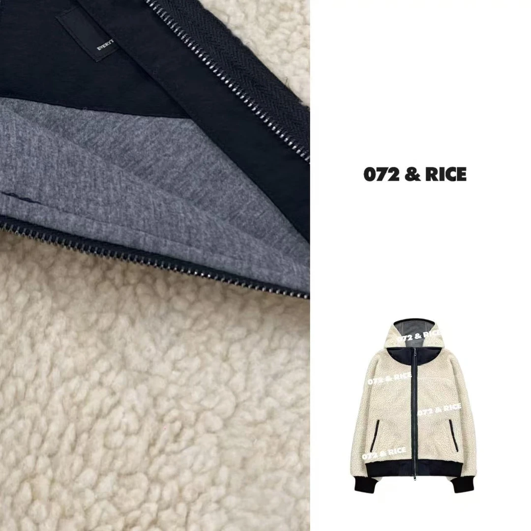 072 & RICE【摇粒外套】秋冬休闲连帽拉链长袖外套 NW057Z FF126