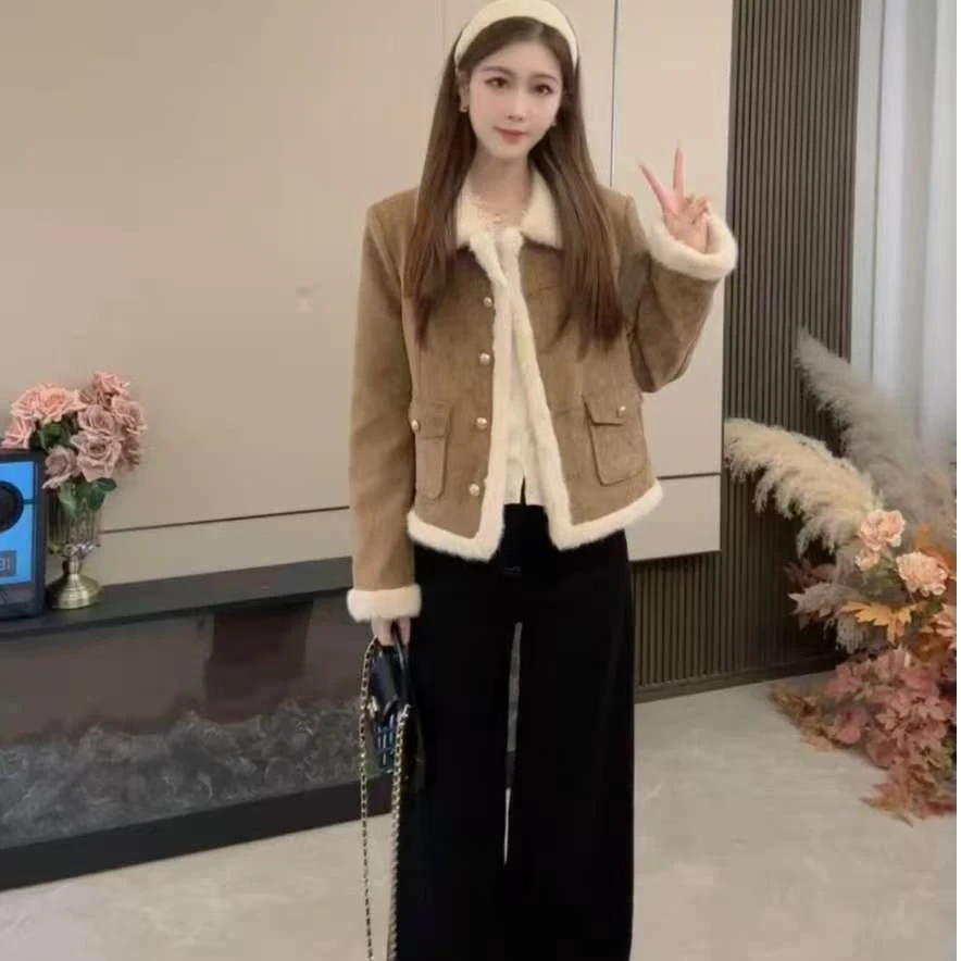 2025冬季新款美拉德短外套保暖白鸭绒羽绒服7789