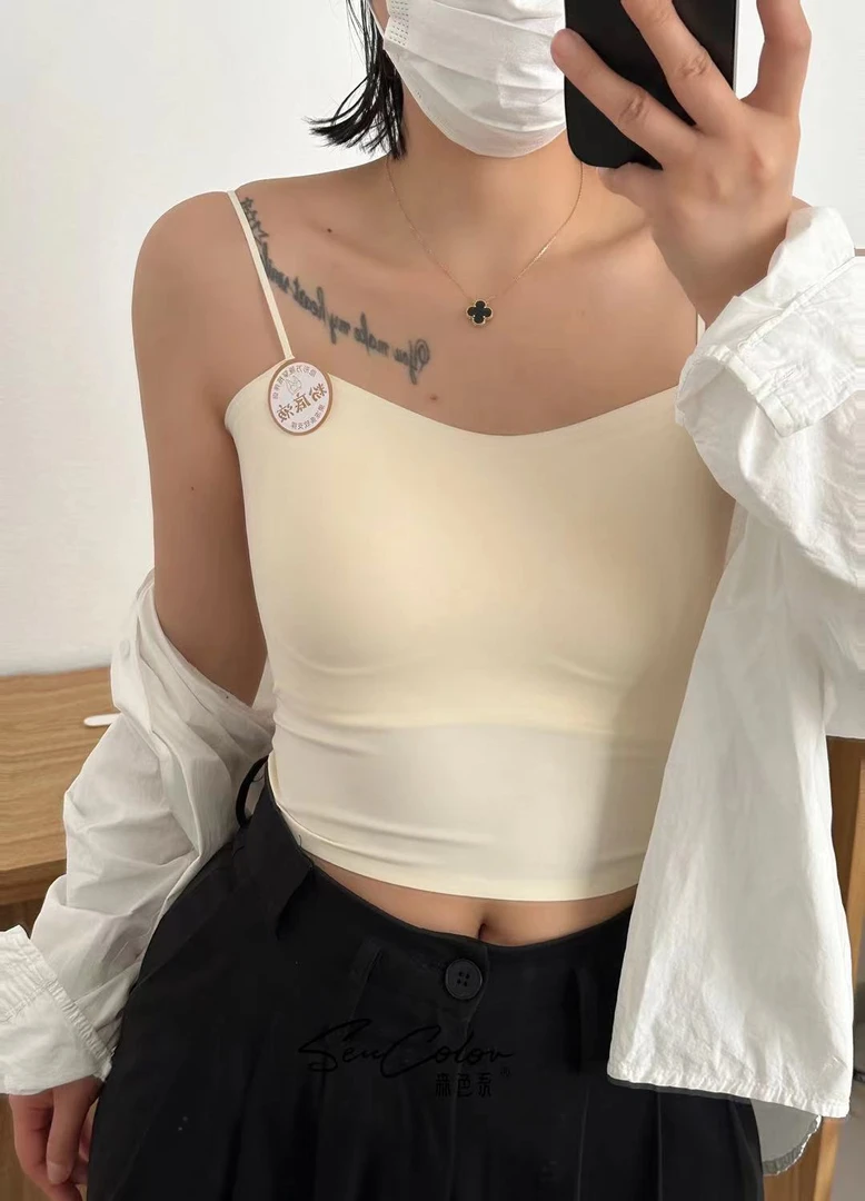 百搭收副乳美背吊带背心防震无痕适合运动瑜伽内搭外穿