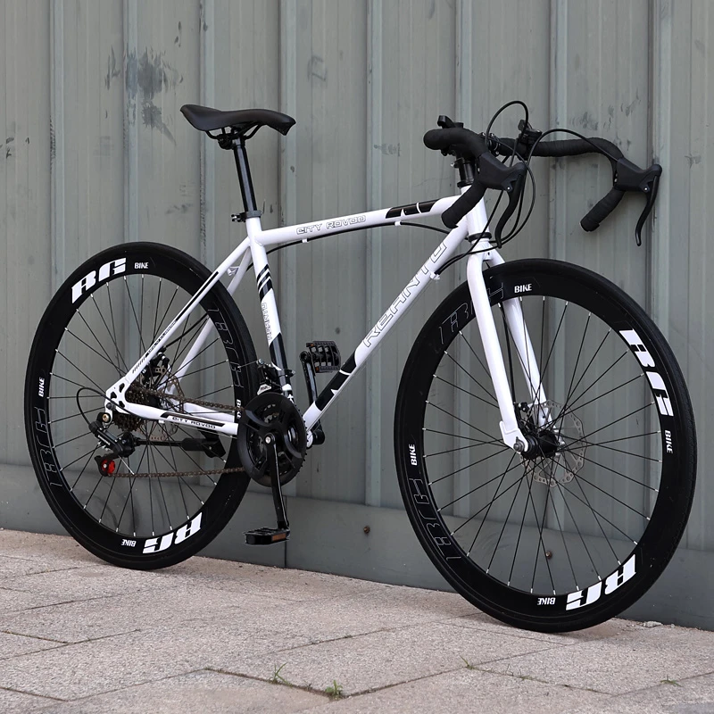 成年人男网红胎女学生超轻变速死飞自行车公路车单车碟刹赛车实心