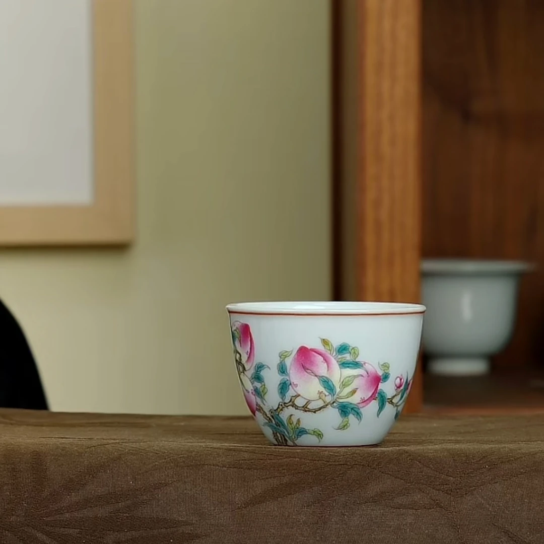 云木在陶瓷茶具九桃福寿中式功夫茶壶茶杯家用套装