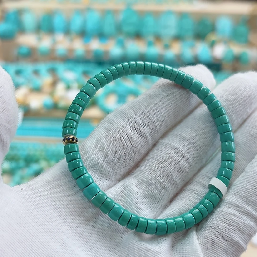 绿松石18K金镶嵌珠宝奇石5