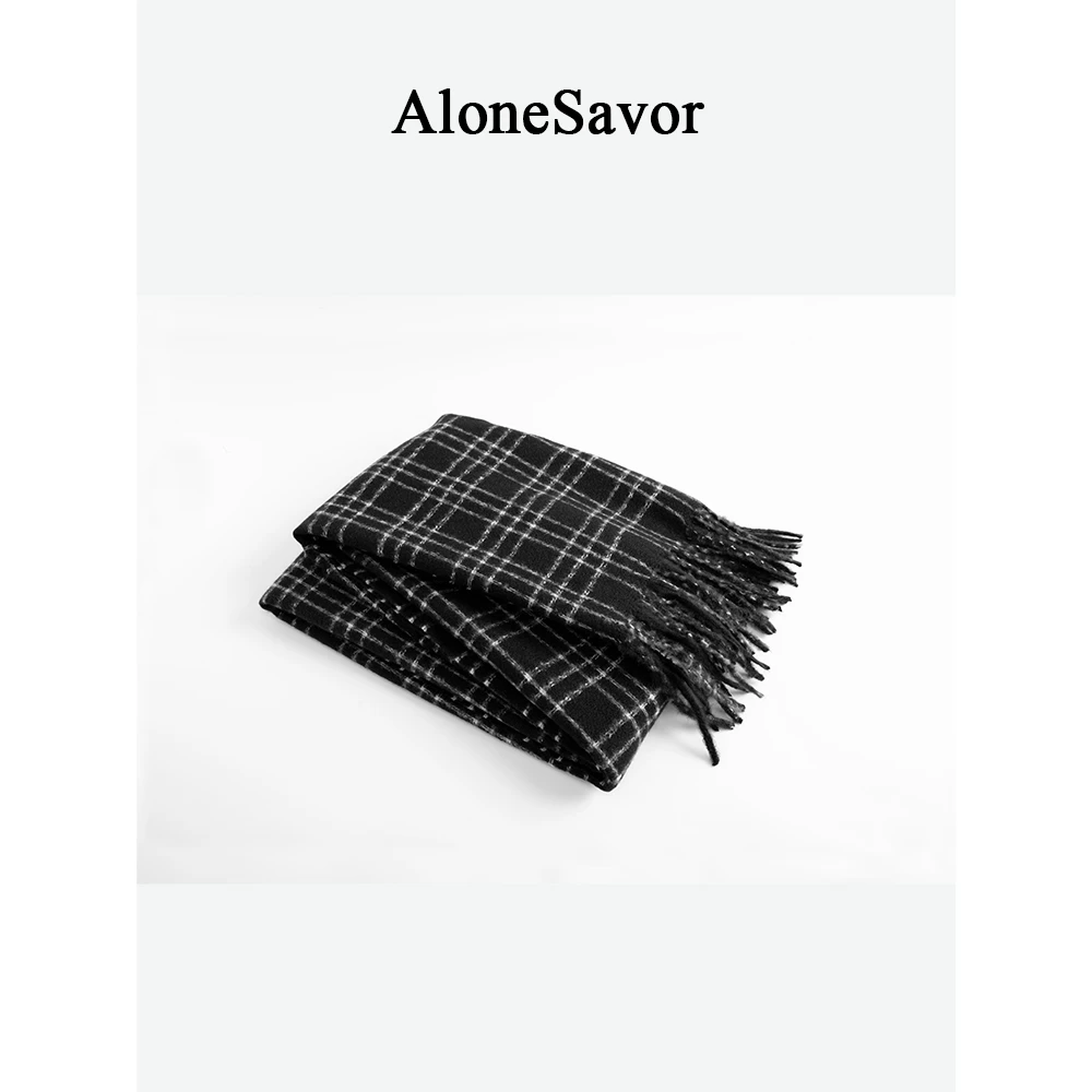 【ALONE SAVOR】仿羊绒驼色气质百搭围巾M188