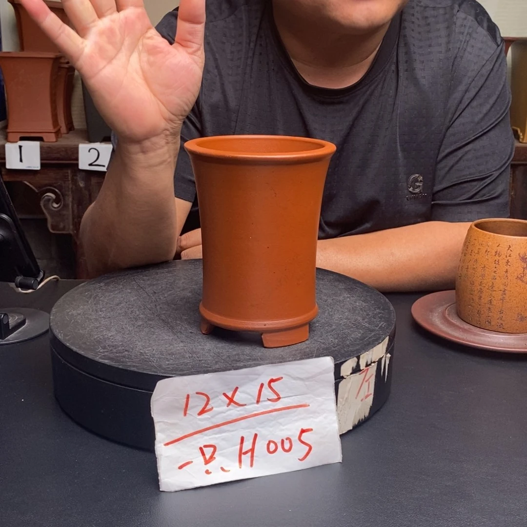 紫砂花盆货号一只H005