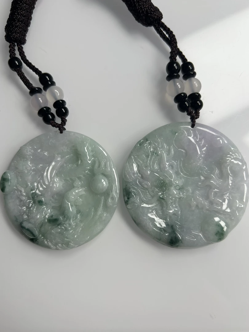 天然A货翡翠龙凤牌（39904）