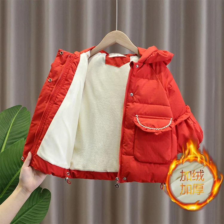 女宝宝棉衣冬季2026新款小女孩加厚洋气外套韩版小童加绒保暖棉服