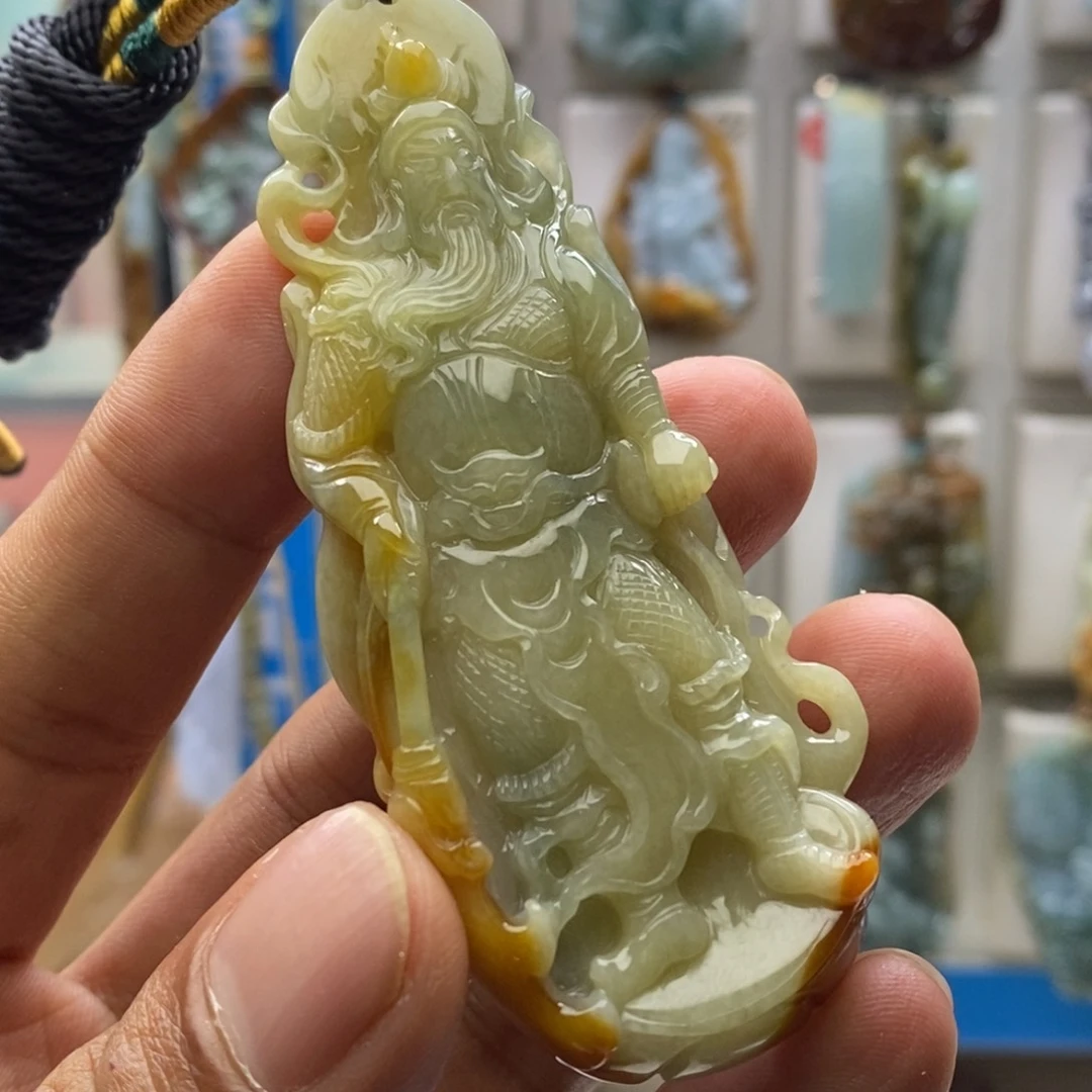 源***儿翡翠未镶嵌颈饰财哥