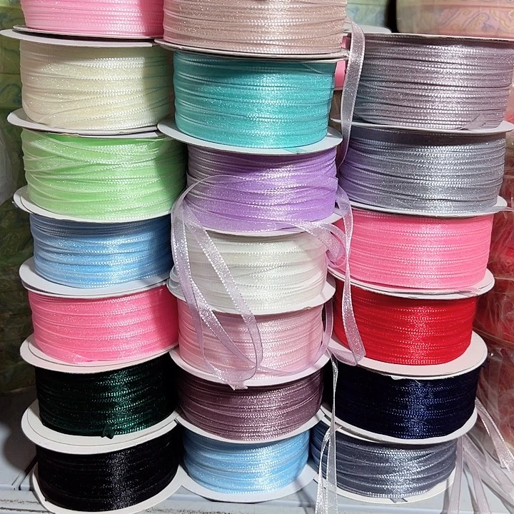 0.6的珍珠纱烟粉浅蓝浅紫各100码材料