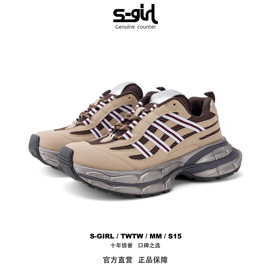 SGIRL TWTW厚底老爹鞋女2025秋季新款百搭复古增高时尚休闲运动鞋