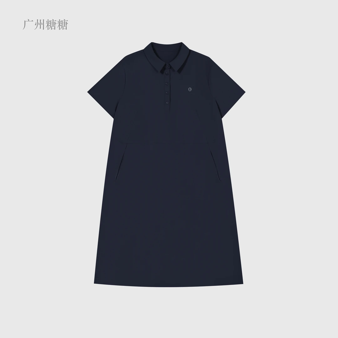 夏季新款女士翻领连衣裙气质显瘦户外休闲珍珠底弹力【6952】88