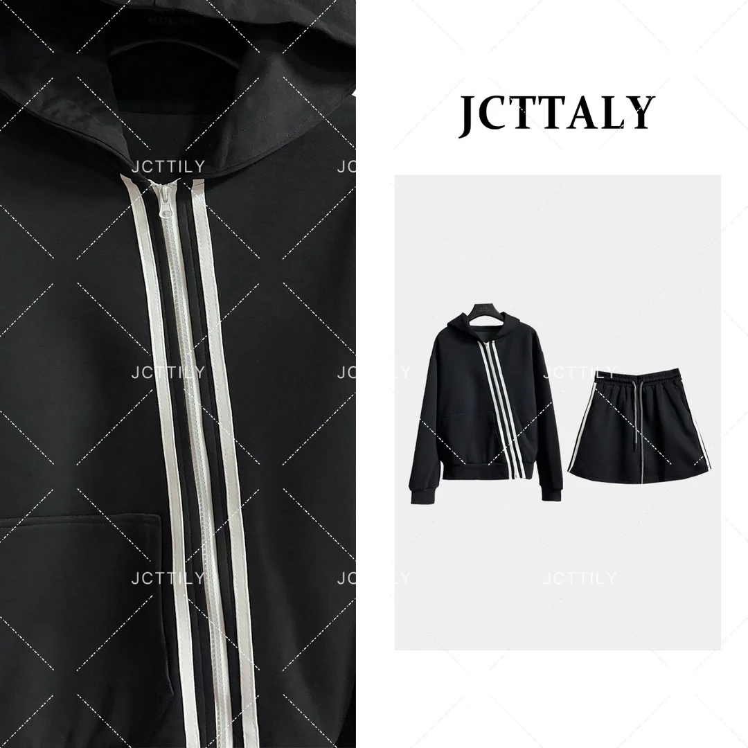 【Linda专属】【61】暗黑系列斜杠拉链设计气质轻奢套装JC-A135长袖