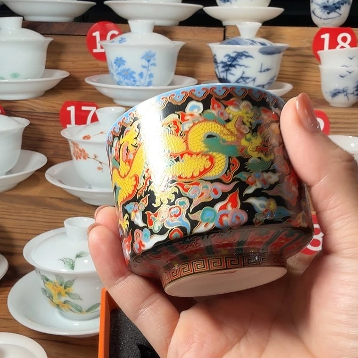 孤品主人杯珐琅杯带盒子发出