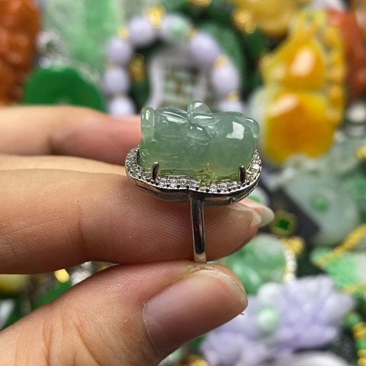 翡翠未镶嵌吊坠(赠链)