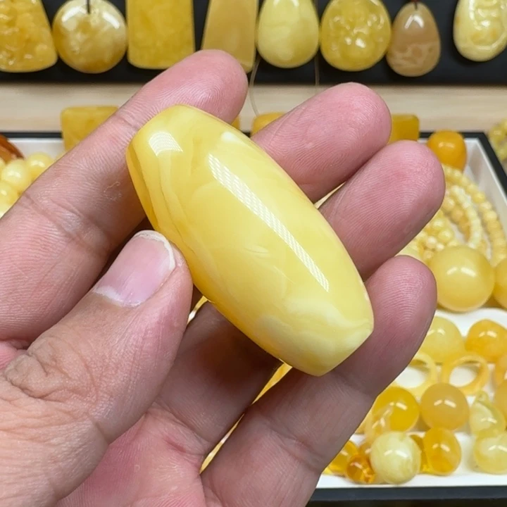 蜜蜡未镶嵌珠宝奇石桶珠25*53