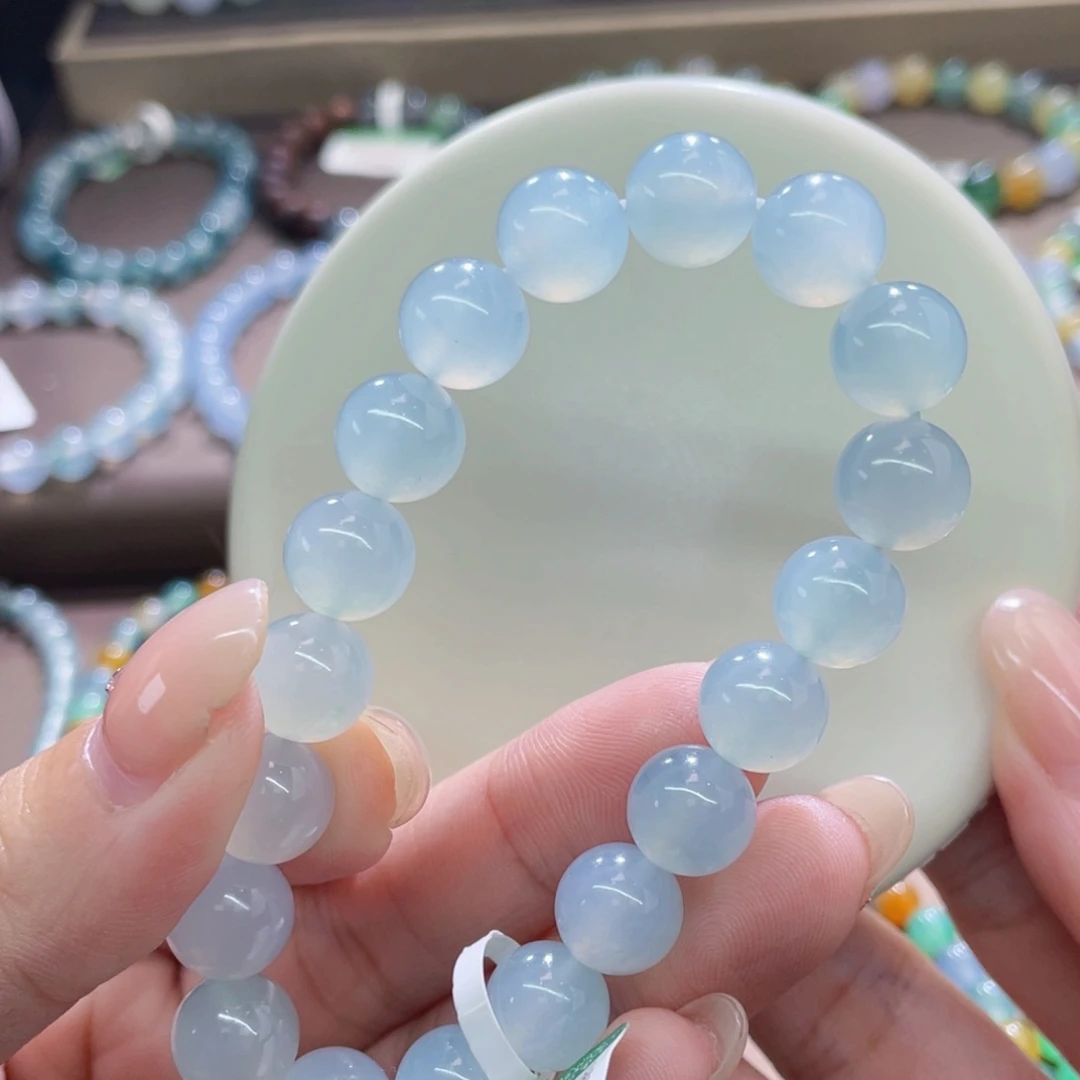 未镶嵌手链翡翠果冻蓝卡10