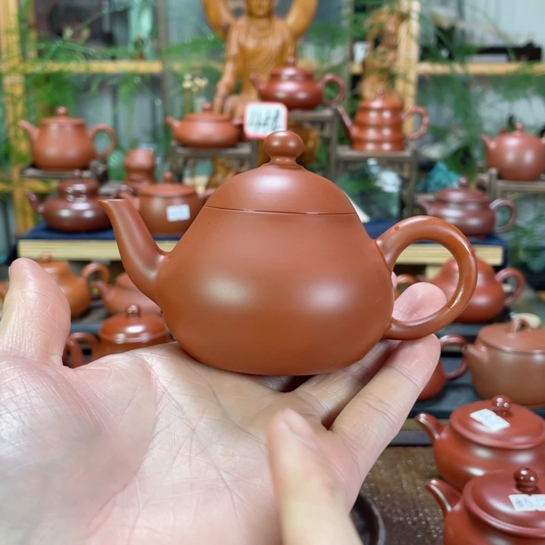 紫砂茶壶R****u朱泥梨壶