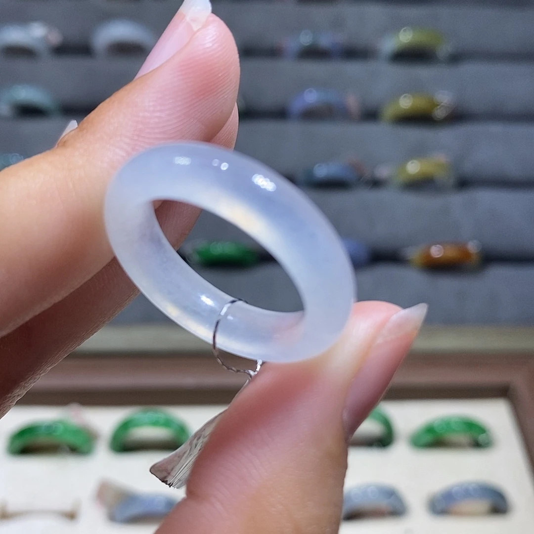 翡翠戒指未镶嵌圈口15.16
