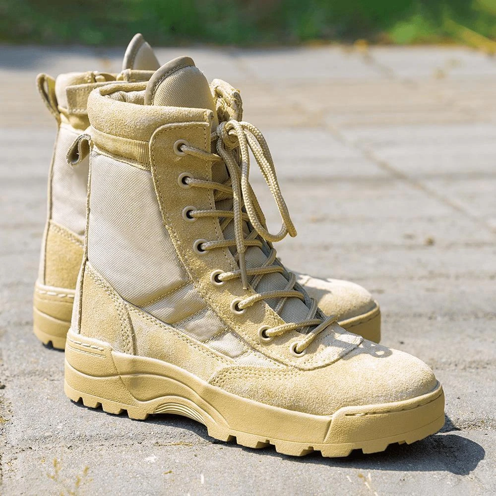 军迷户外鞋男孩小孩子作战靴夏令营靴童靴小码作战靴户外拓展训练
