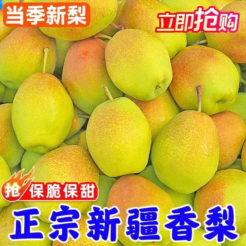 精品新疆库尔勒香梨新鲜梨子脆甜薄皮梨子脆甜当季水果礼盒包装