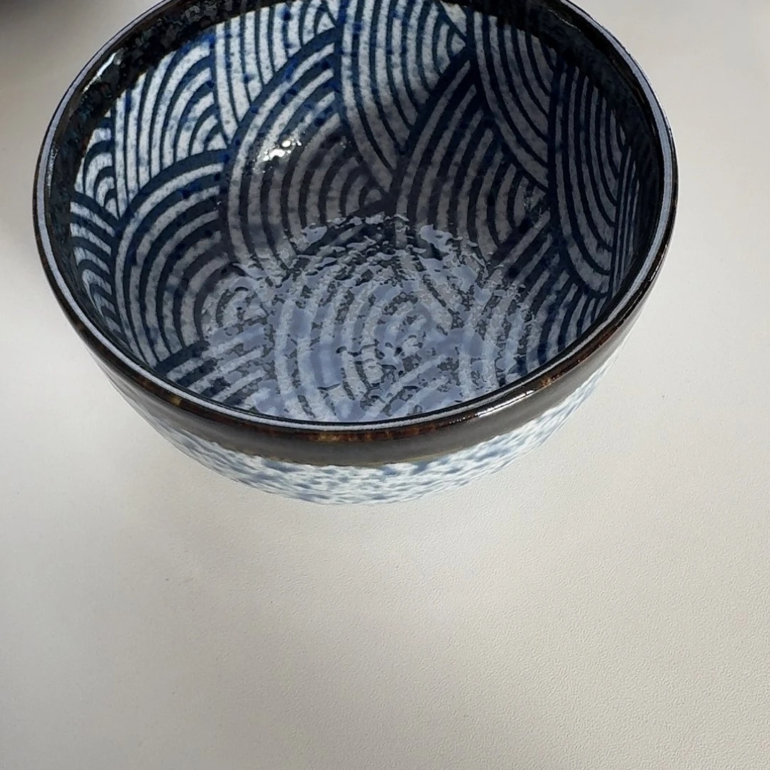 瓷片1只12.8厘米青海波圆钵碗