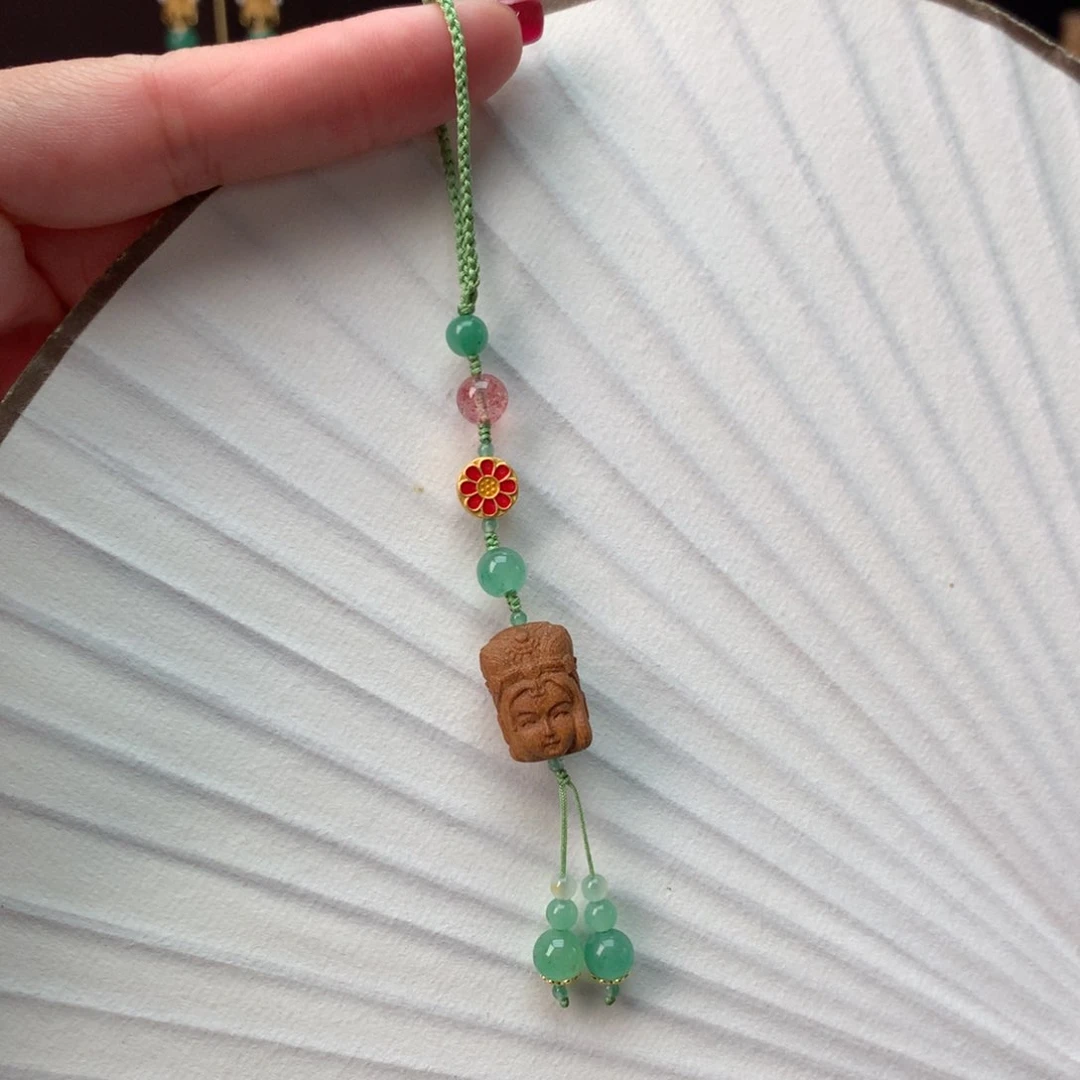 石英质玉（今日福利）扎基手机链银S925镀金镶嵌