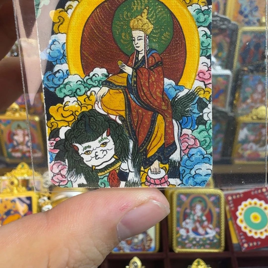 吊坠纯手绘地藏王菩萨唐卡