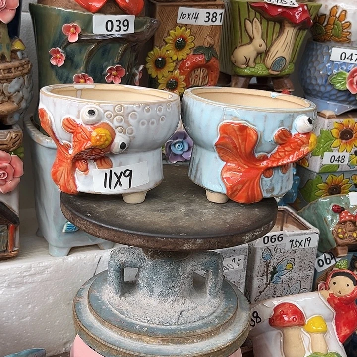 粗陶材质多肉花盆