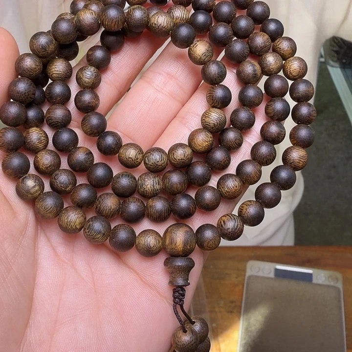 沉香手串海南料莺歌绿奇南蓝宝石高货孤品一条0.7-23g➕