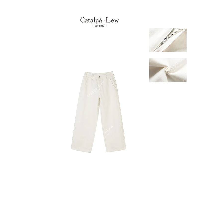 CatalpaLew「自由之丘」墟生美学丹宁九分裤高级感牛仔裤#C51521