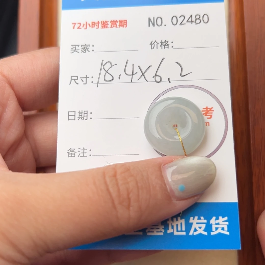 翡翠颈饰未镶嵌平安扣2480