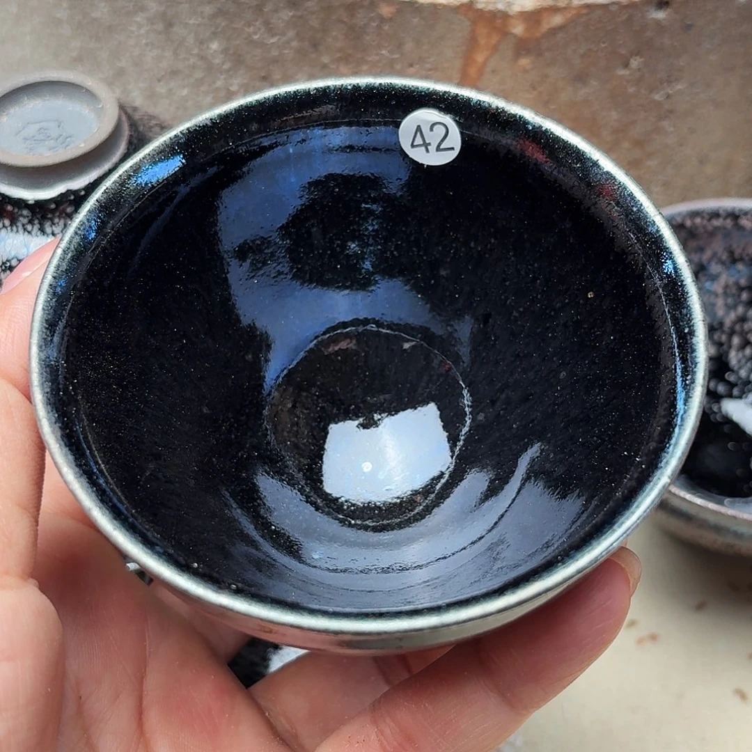 茶盏义兴龙窑建盏42落灰烧