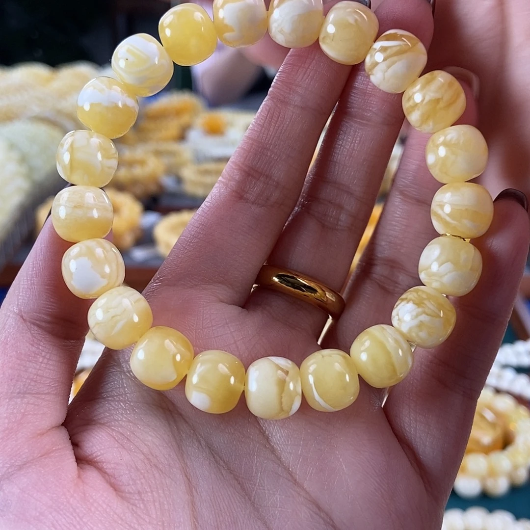 琥珀未镶嵌珠宝奇石10 14.89 金白妖花