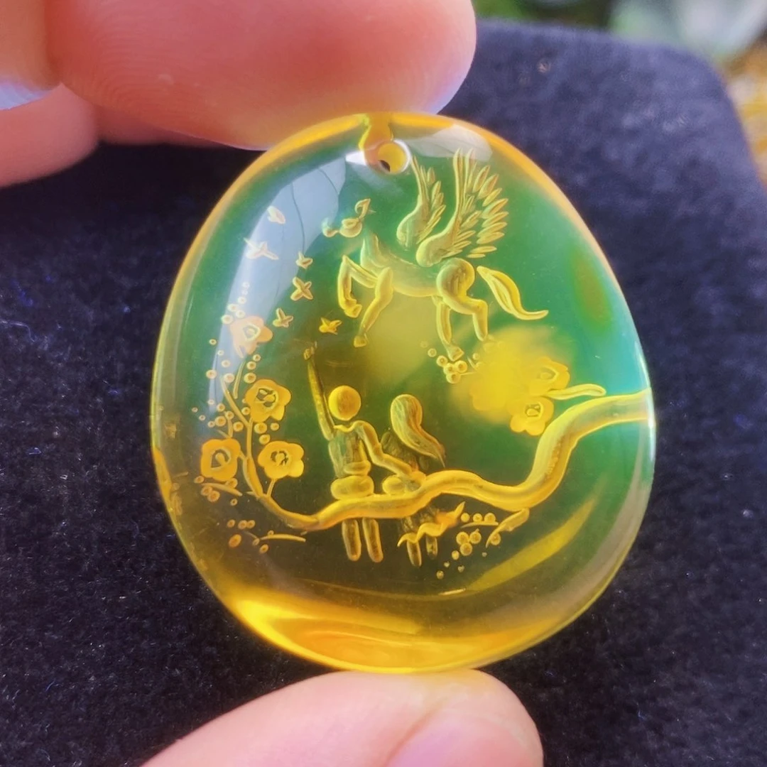 【闪购商品】金珀吊坠(不含链)未镶嵌