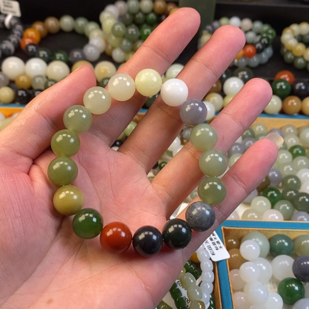 和田玉手串未镶嵌卡12福利多宝