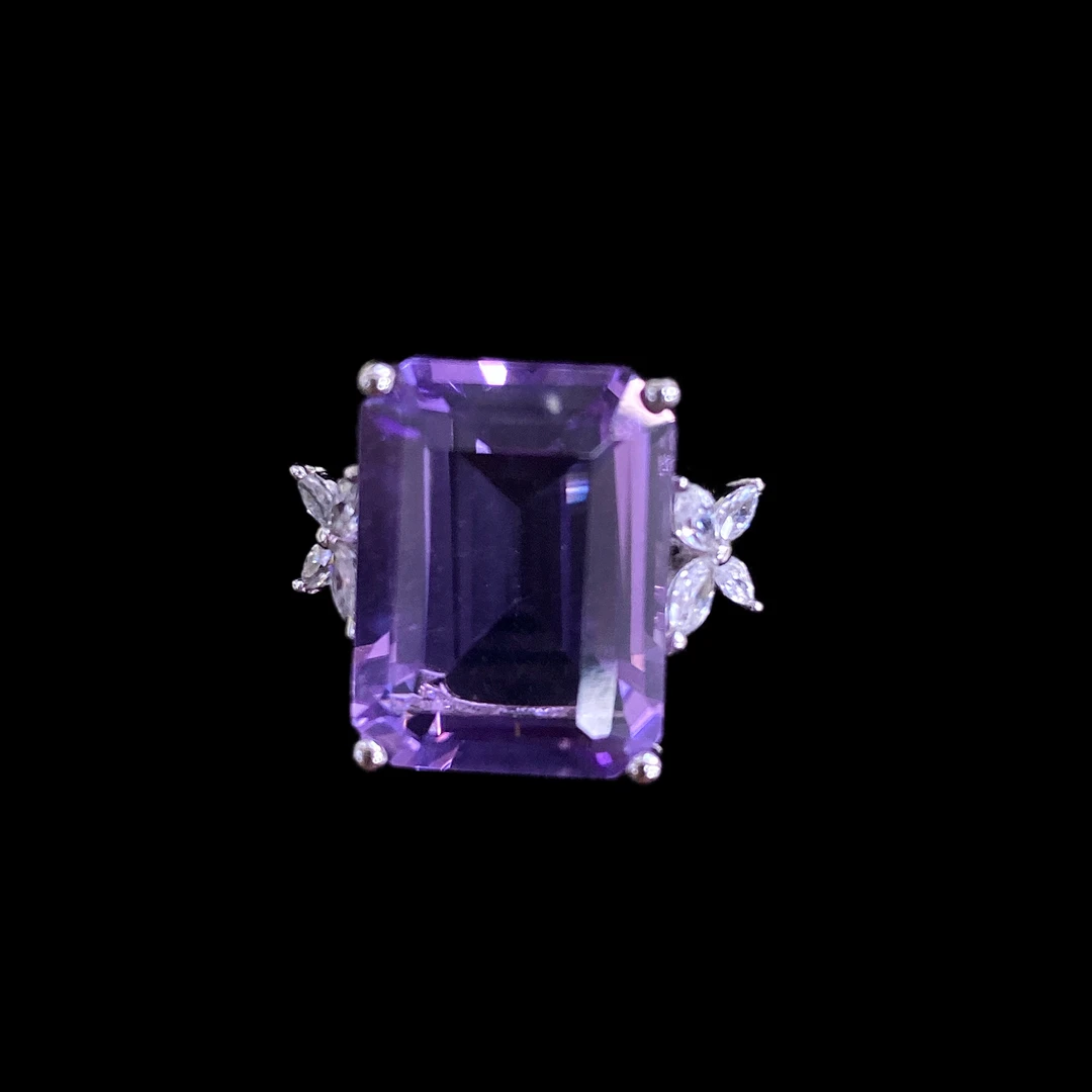 0352-紫水晶戒指孤品