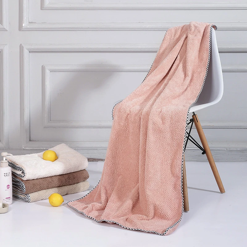 成人菠萝格珊瑚绒强吸水浴巾超细纤维可穿酒店70*140沙滩巾毛巾