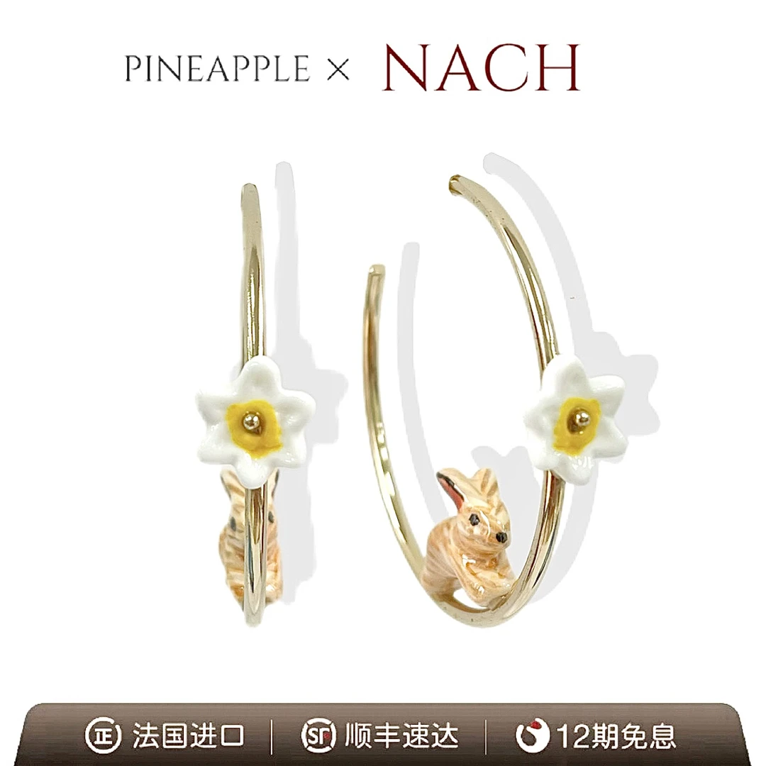 合金耳饰 菠萝中古【法国进口】NACH耳环YT0352