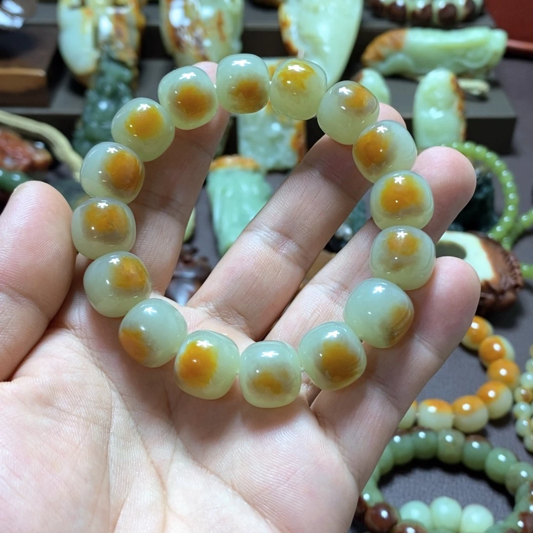 平****透闪石质玉未镶嵌手链14