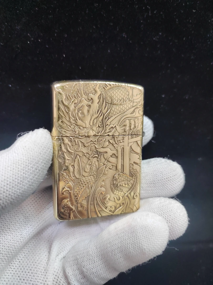 ZORRO佐罗正品鱼跃龙门黄铜煤油防风打火机网红高颜值送