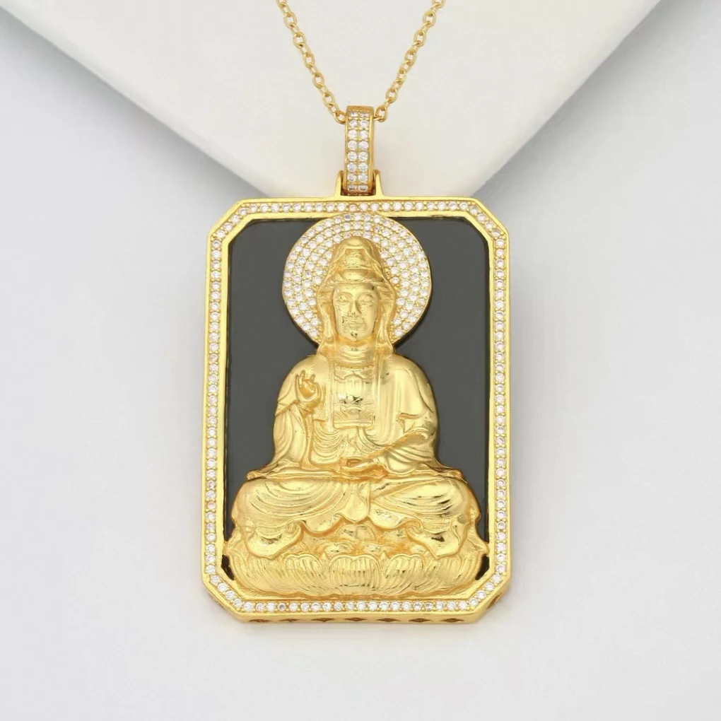 和田玉观音吊坠 KC1143