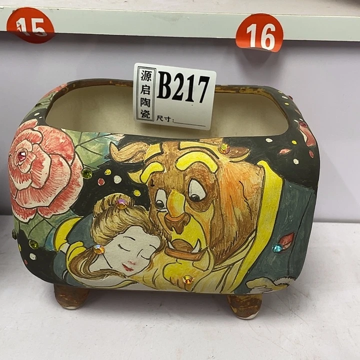 紫砂花盆景德镇陶瓷217
