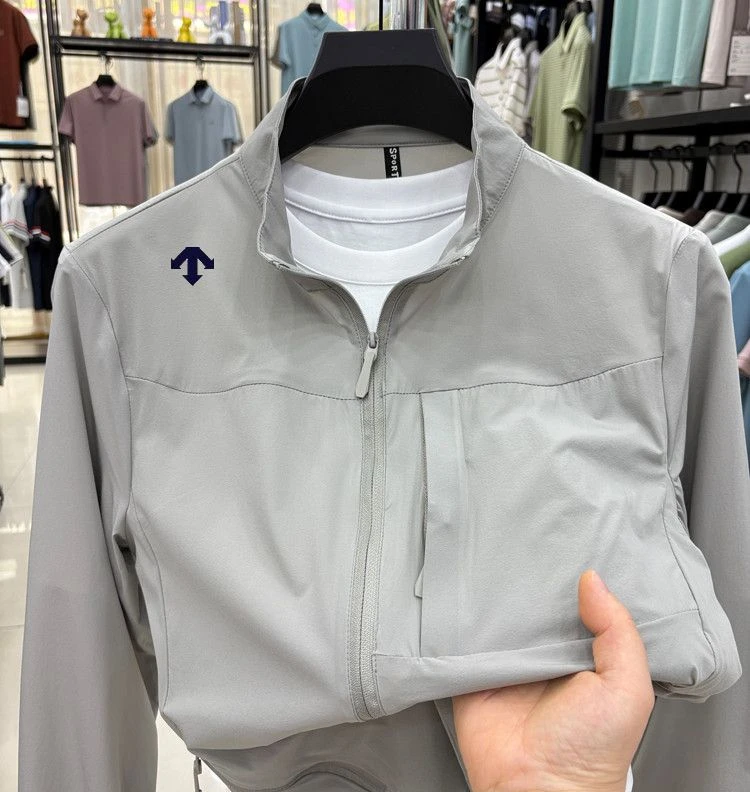 【海外撤柜 正品专卖店】轻奢夏季男拉链常规防晒衣速干户外休闲2