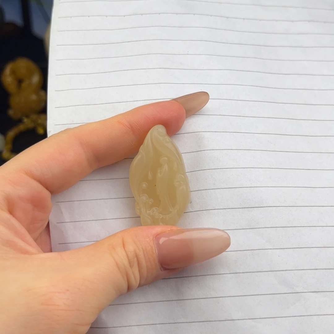 拾***✧未镶嵌黄蜡石挂件石英质玉